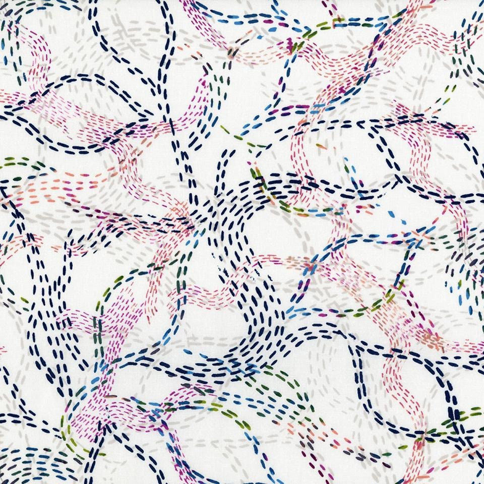 Urban Garden by Leslie Tucker Jenison Pathways Hyacinth cotton woven fabric