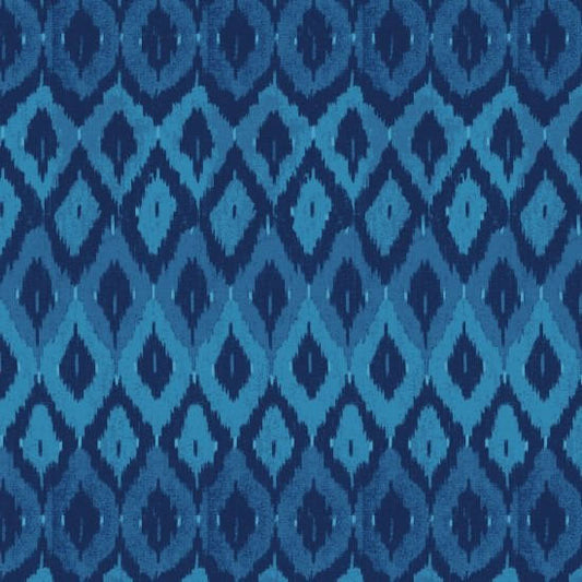 Indigo Coastal Nautical Blue Geometric 3995-77 Cotton Woven Fabric