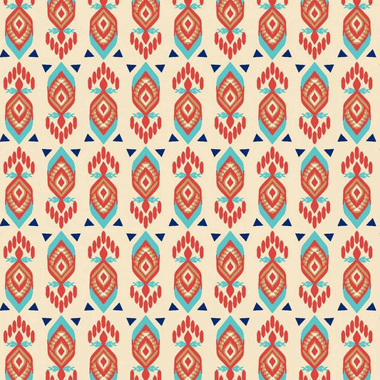 Pachua Geo Tan 12936-Tan Cotton Woven Fabric