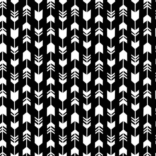 Meow Arrows in Black 21170106-2 Cotton Woven Fabric