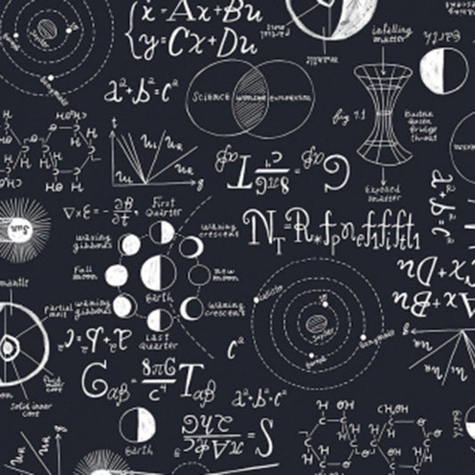 Chalkboard Navy by Rae Ritchie Cotton Woven Fabric