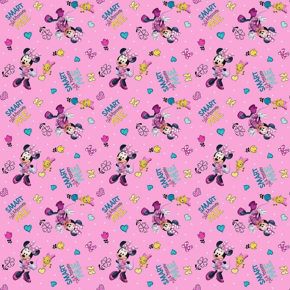 Licensed Disney Minnie Positively Me Cotton Woven Fabric