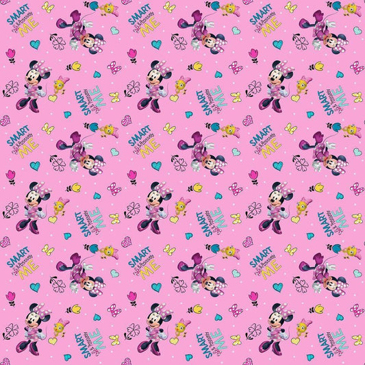 Licensed Disney Minnie Positively Me Cotton Woven Fabric