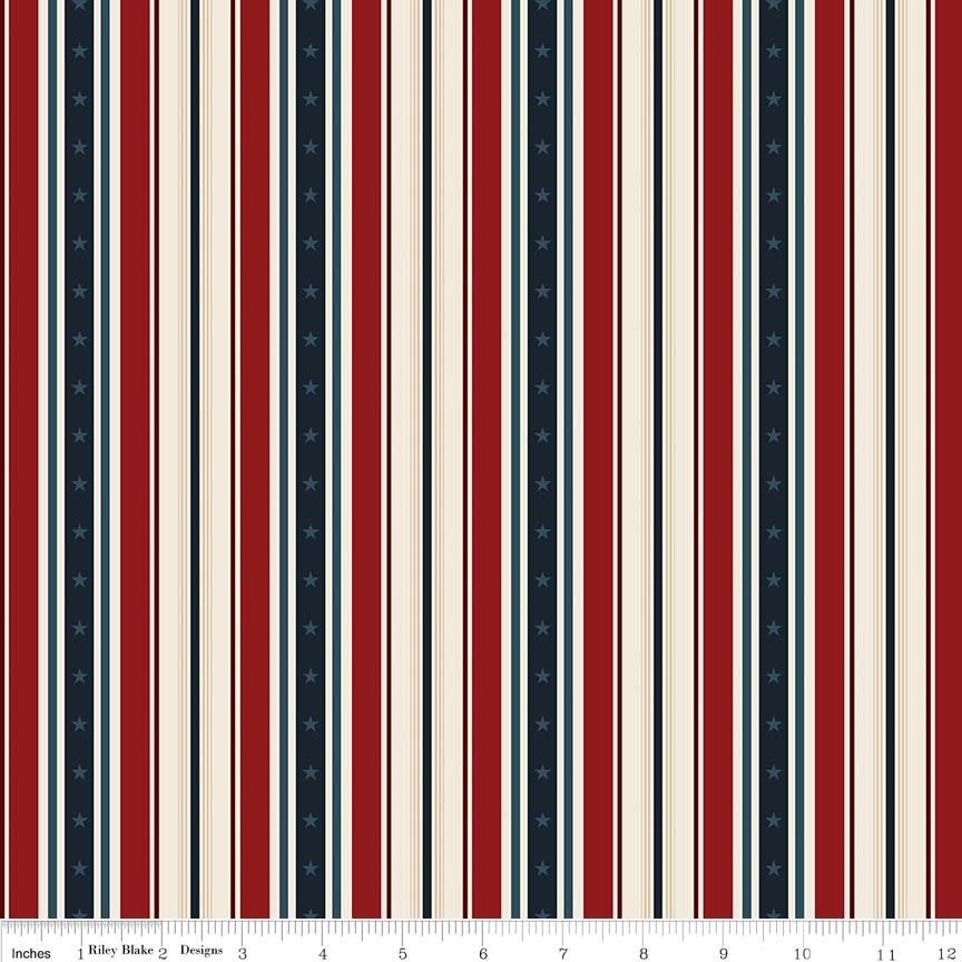 American Heritage by Dani Mogstad Stripe Red C8034 Cotton Woven Fabric
