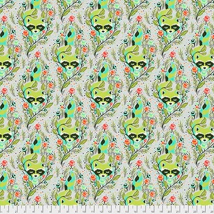 Tula Pink All Stars Raccoon Agave PWTP037.AGAVE Cotton Woven Fabric