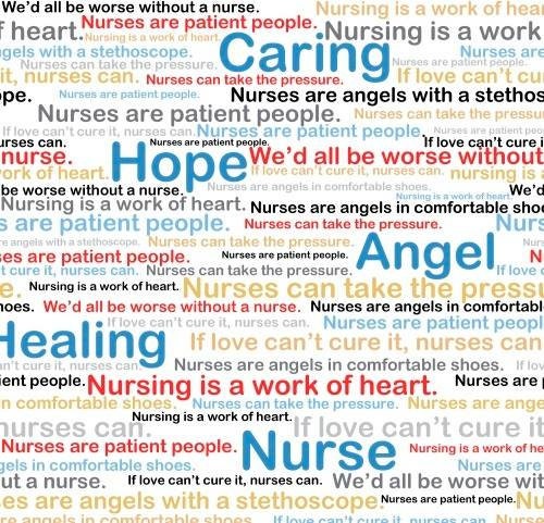 Calling All Nurses 37301X Nurse Words of Encouragement Cotton Woven Fabric