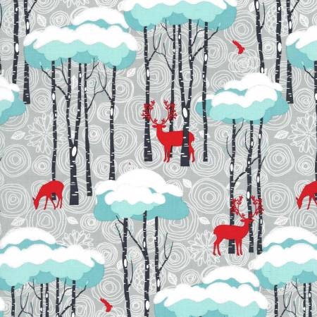 Rustic Winter Silver Winter DC7979-SILV-D cotton woven fabric