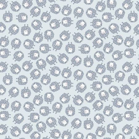 Deja Moo Sheep on Cloud Cotton Woven Fabric