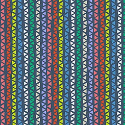 Alpaca Picnic Triangle Stripe on Navy Cotton Woven