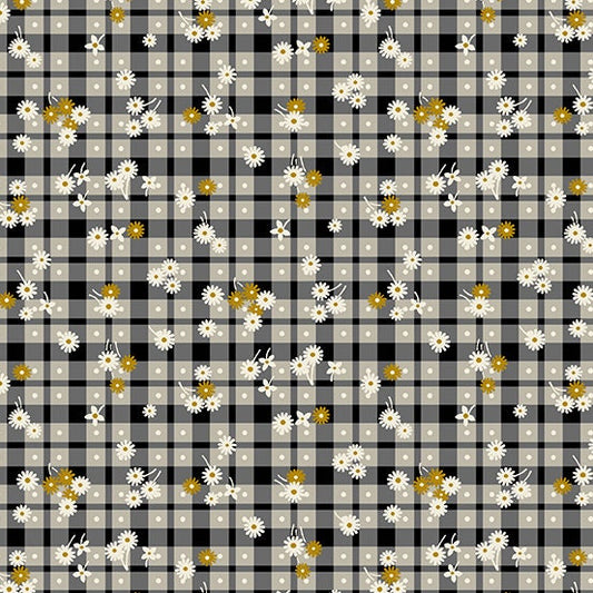 Barnyard Babies Black Gingham A-8805-KC Cotton Woven Fabric