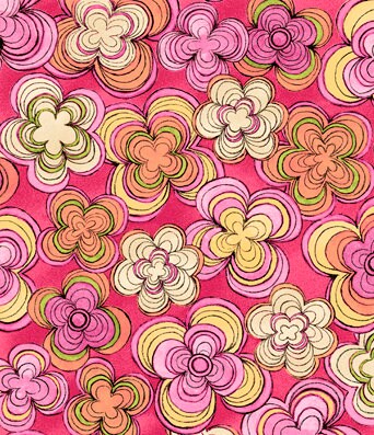 Aziza Spiral Floral in Pink 26694P Cotton Woven Fabric