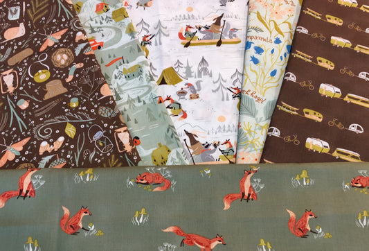 Camp Wanderer by Rae Ritchie Wildflowers Multi Cotton Woven Fabric