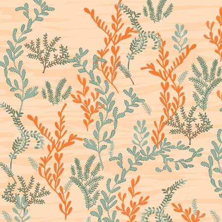 Mermaids, Coral Sea Fern by Whistler Studio Cotton Woven Fabric