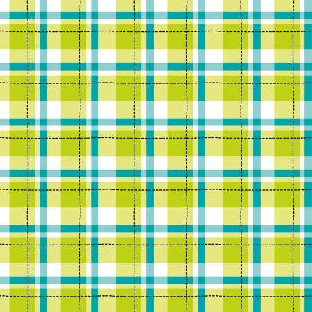 Game on Lime Plaid Cotton Woven Fabric