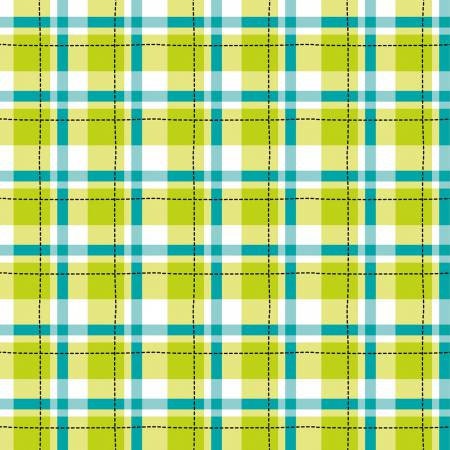 Game on Lime Plaid Cotton Woven Fabric