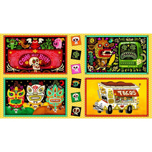 Hot Tamale 24" Panel Foodie Patches Cotton Woven Panel