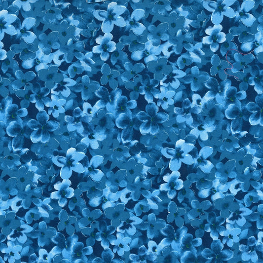 Fairy Whispers Fairy Flowers Blue DC7843-BLUE-D Cotton Woven Fabric