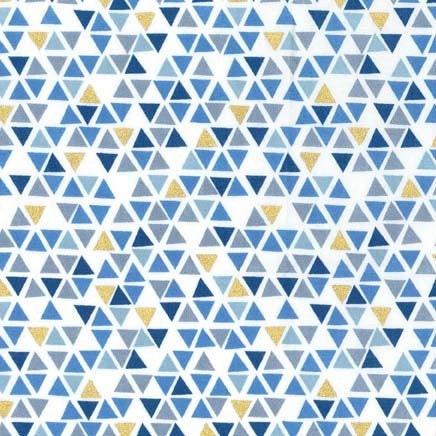 Denim Pyramids w/Metallic CM7622-DENI-D Cotton Woven Fabric