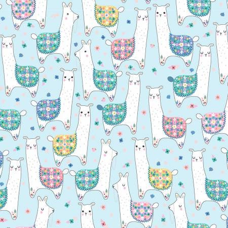 No Probllama Llama Land Starlight  DS-1047 Cotton Woven Fabric