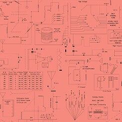 Frequency By Ink & Arrow Circuitry Salmon Cotton Woven Fabric