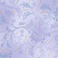 Enchanted Floral Floral & Vine Toile Lilac Cotton Woven Fabric