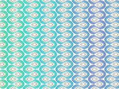 Enchanted Floral Wavey Stripe Blue Cotton Woven Fabric