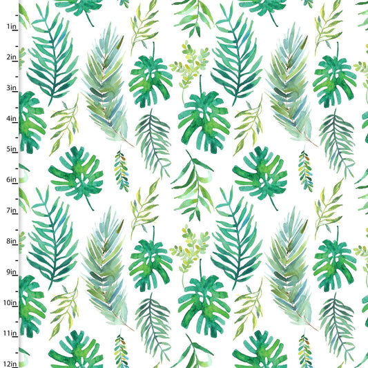 Tropicale Digitally Printed Palm Fronds 13776 Cotton Woven Fabric
