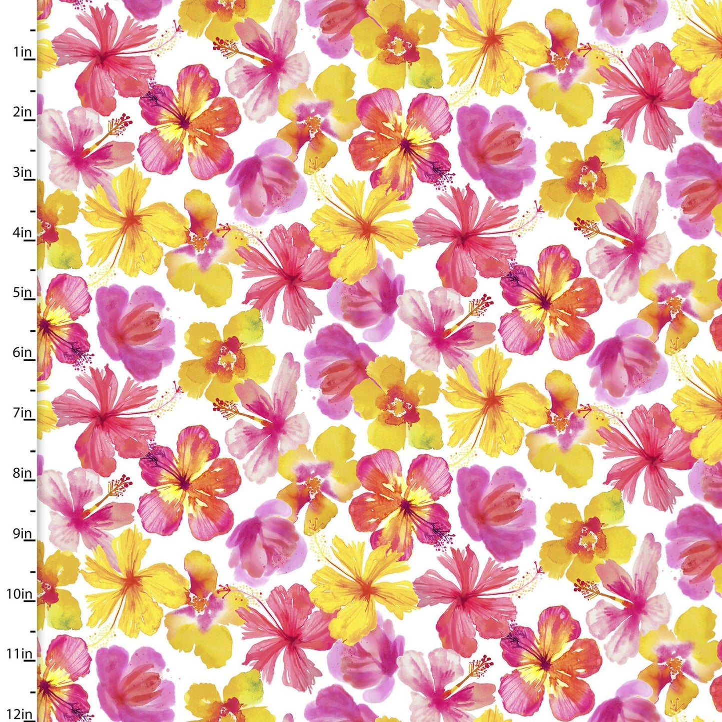 Tropicale Digitally Printed Flowers 13781 Cotton Woven Fabric