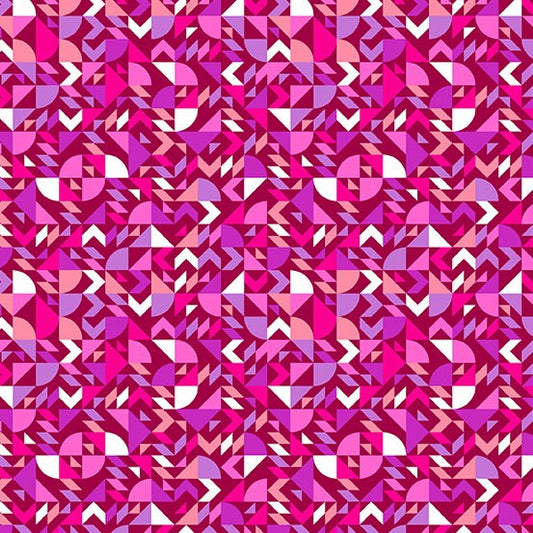 Mix Tape by Libs Elliott Come on Over Violet A-8867-E Cotton Woven Fabric