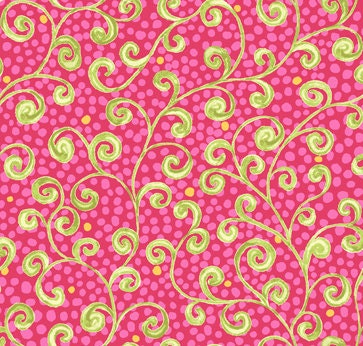 Aziza Scroll on Pink 26695P Cotton Woven Fabric