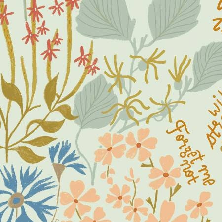 Camp Wanderer by Rae Ritchie Wildflowers Multi Cotton Woven Fabric