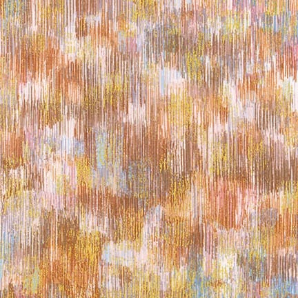 Fusion Brushwork Shell Metallic SRKM-18059-376 Cotton Woven Fabric