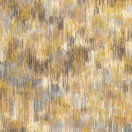 Fusion Brushwork Smoke Metallic Cotton Woven Fabric