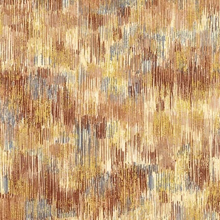 Fusion Brushwork Spice Metallic Cotton Woven Fabric