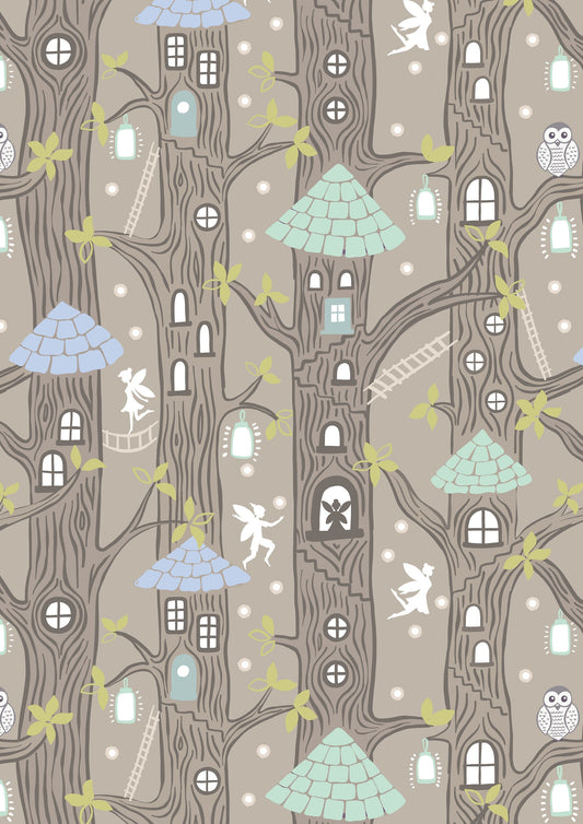 Fairy Lights Fairy Houses Natural Glow in the Dark A306.2 Cotton Woven Fabric