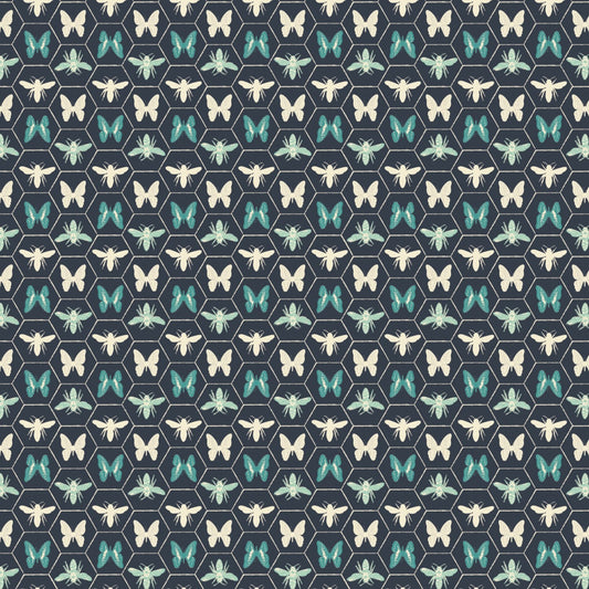 Monarch Grove by Sara B Blue Hex 26170506-2 Digitally Printed Cotton Woven Fabric