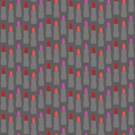 Kiss Me Kate by See Kate Sew Kiss Lipstick Gray C7521-Gray Cotton Woven Fabric