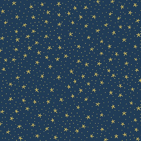 Mix Tape by Libs Elliott April Skies Midnight Metallic A-8873-MB Cotton Woven Fabric