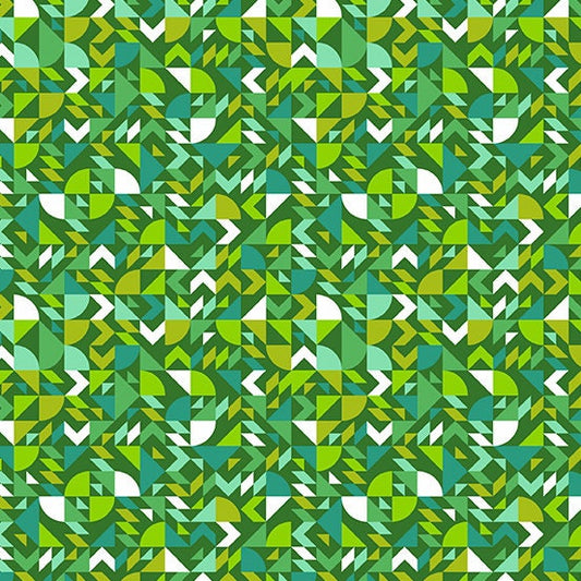 Mix Tape by Libs Elliott Come on Over Emerald A-8867-G Cotton Woven Fabric