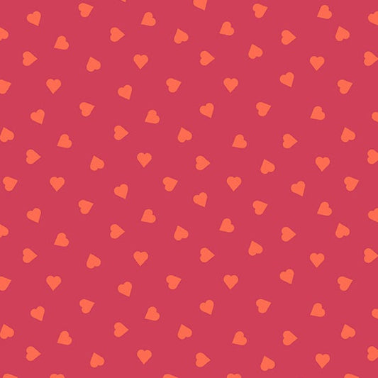 Mix Tape by Libs Elliott Heart of Glass Rhubarb A-8872-O Cotton Woven Fabric