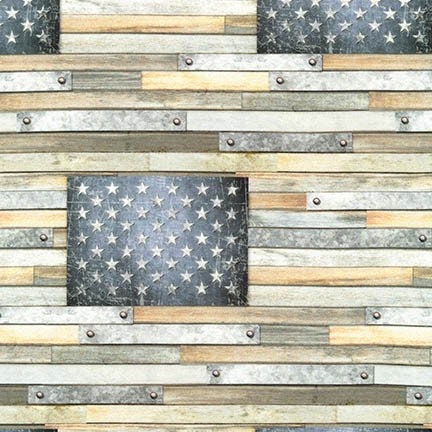 Country Farmhouse Flag AWHD-18233-276 Cotton Woven Fabric