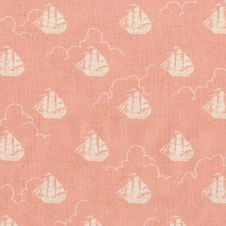 Peter Pan by Sarah Jane Jolly Roger Blossom Metallic Cotton Woven Fabric