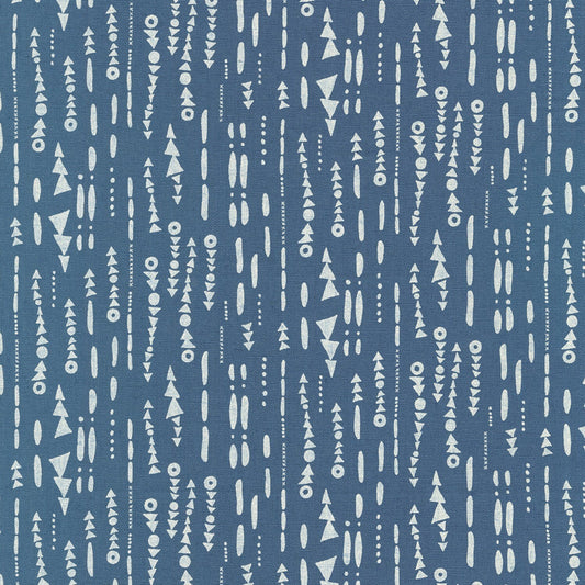 Forage Anna Graham Geo Cadet Cotton Linen Blend Fabric