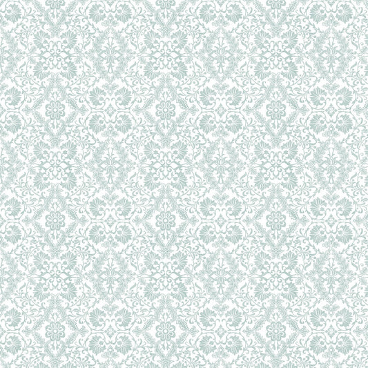 Words to Live By Turquoise Modern Lace Cotton Woven Fabric