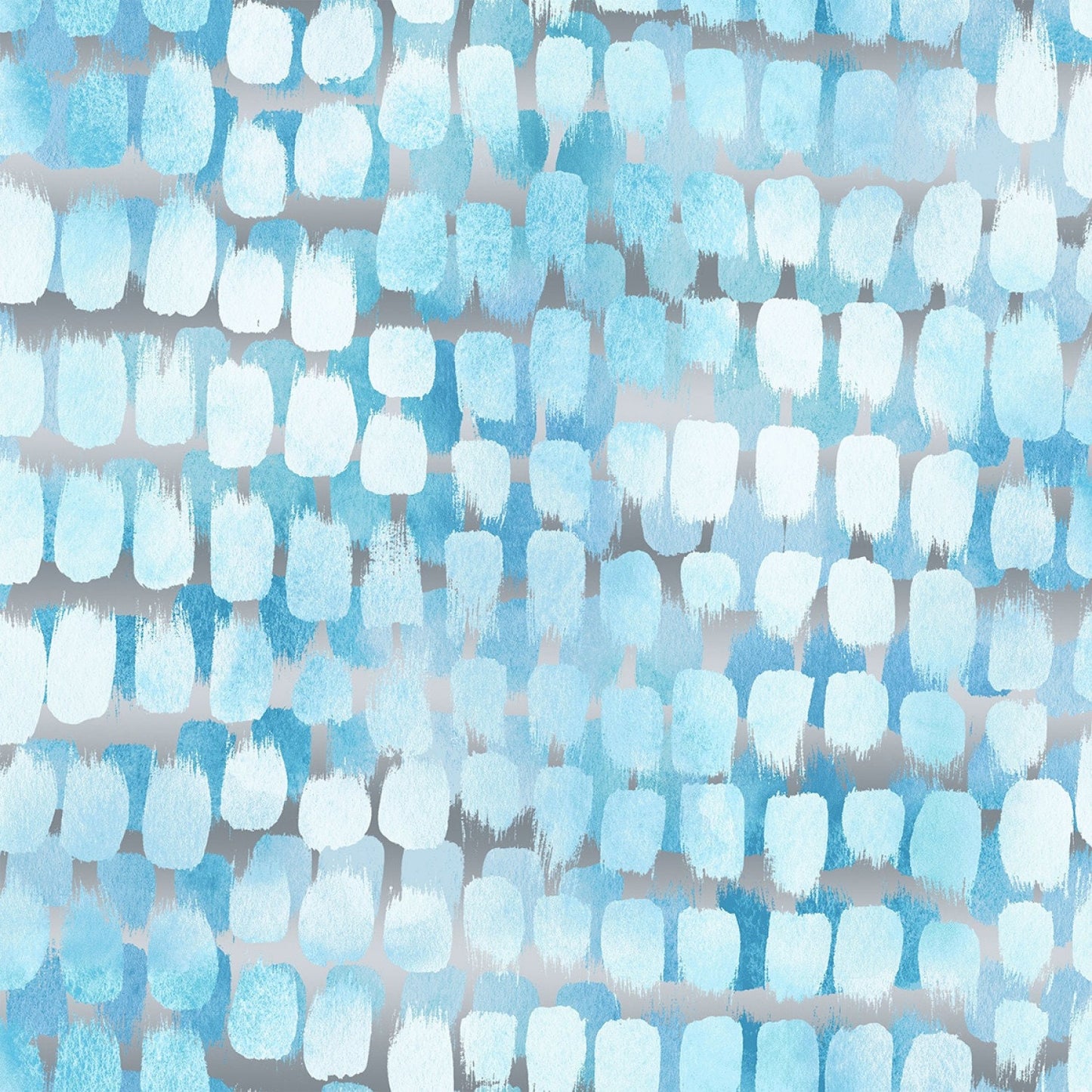 Shiny Objects Sweet Somethings Icing Blue Skies Silver Metallic 3533-001 Cotton Woven Fabric