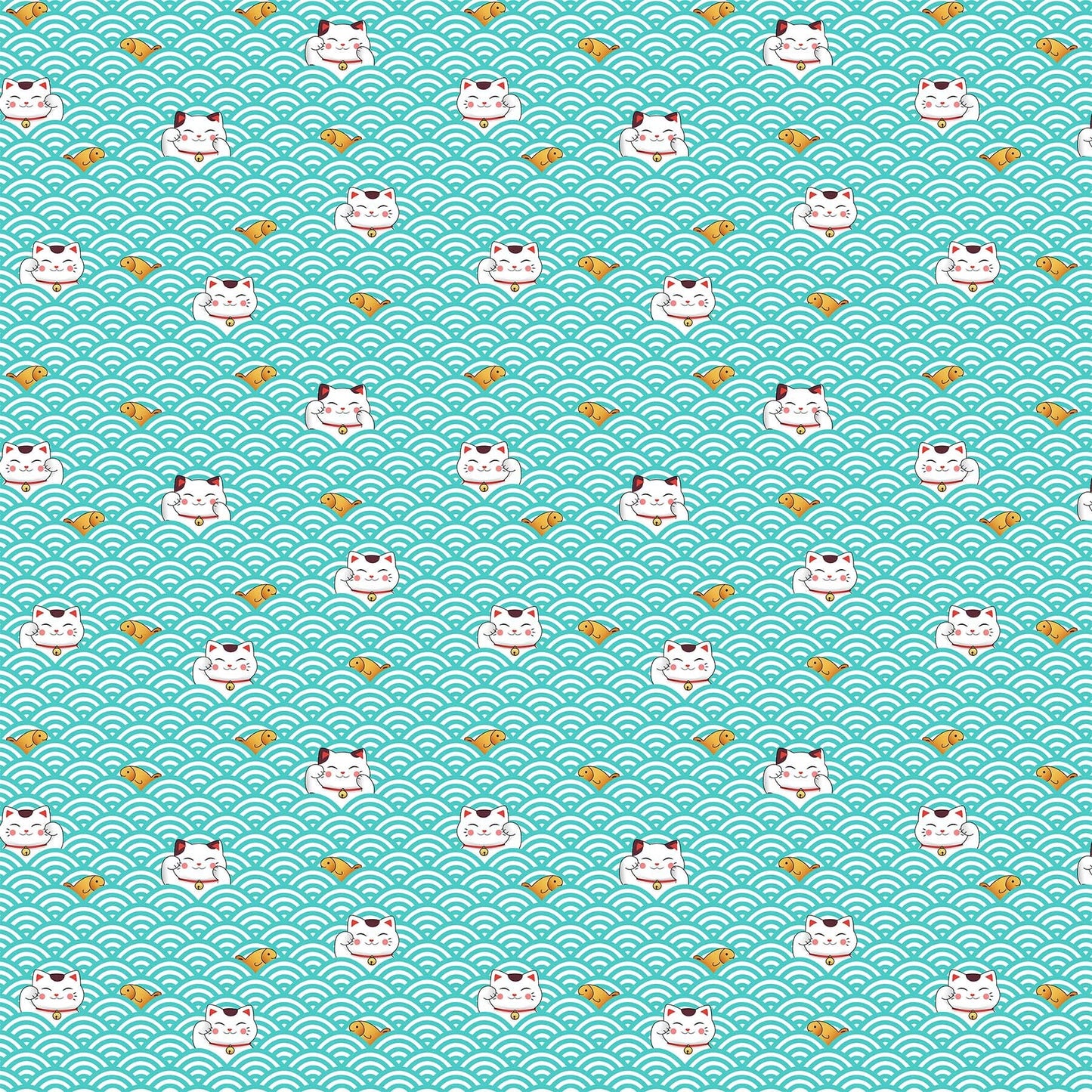 Sushi Peeking Kitties and Fishies 22367-64 Cotton Woven Fabric