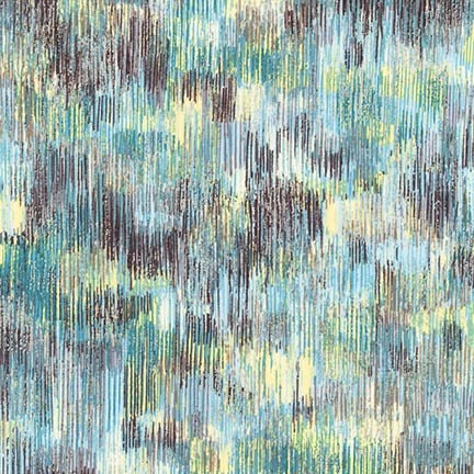 Fusion Brushwork Celadon Metallic Cotton Woven Fabric