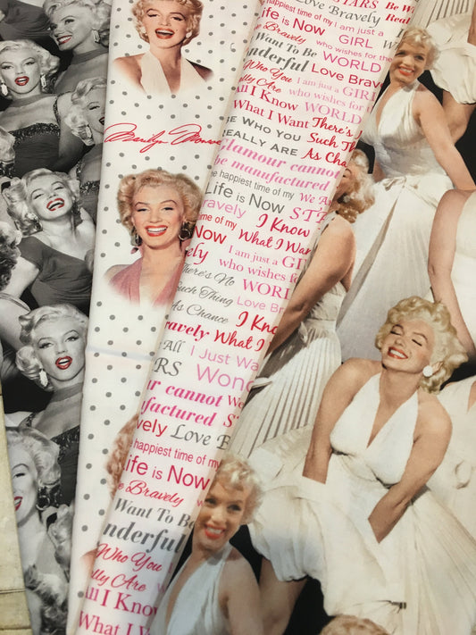 More Marilyn Monroe Sweet Words 17663-287 Cotton Woven Fabric