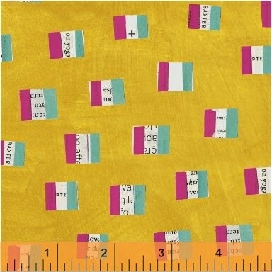 Wonder by Carrie Bloomston Flags on Yellow 50518-4 Cotton Woven Fabric