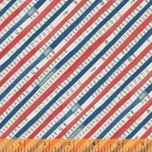 Wonder by Carrie Bloomston Red White Blue Stripe 50519-2 Cotton Woven Fabric